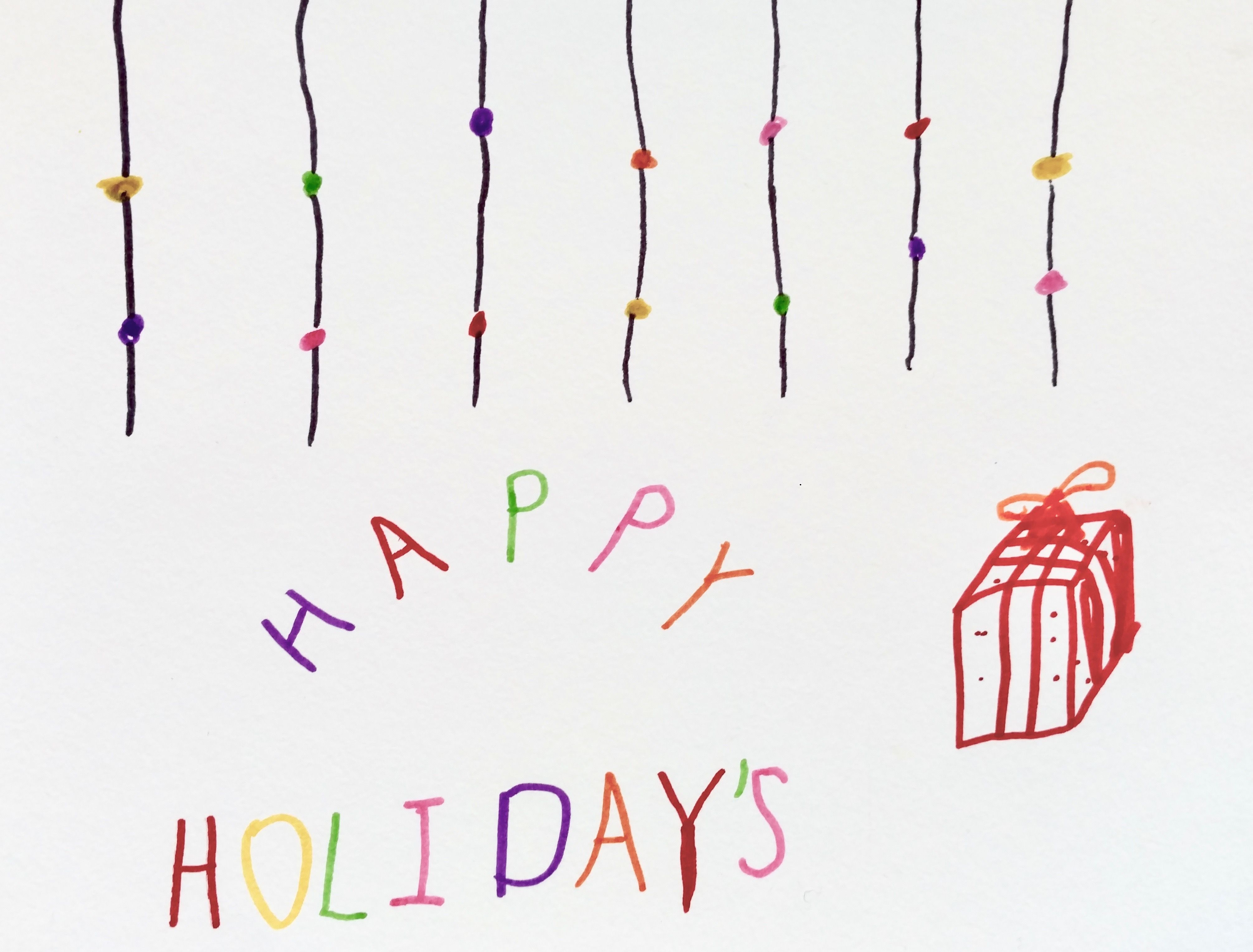 Holiday card art by pediatric patient.