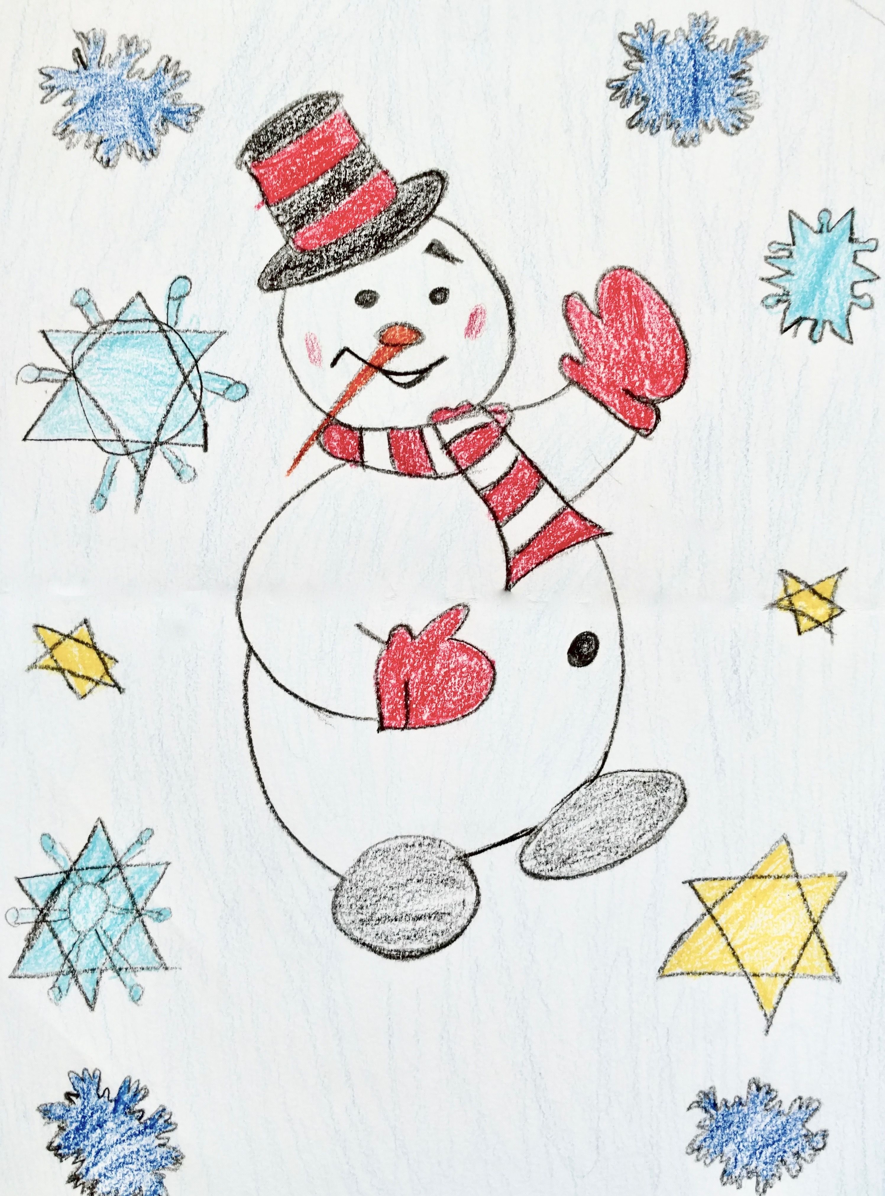 Holiday card art by pediatric patient.