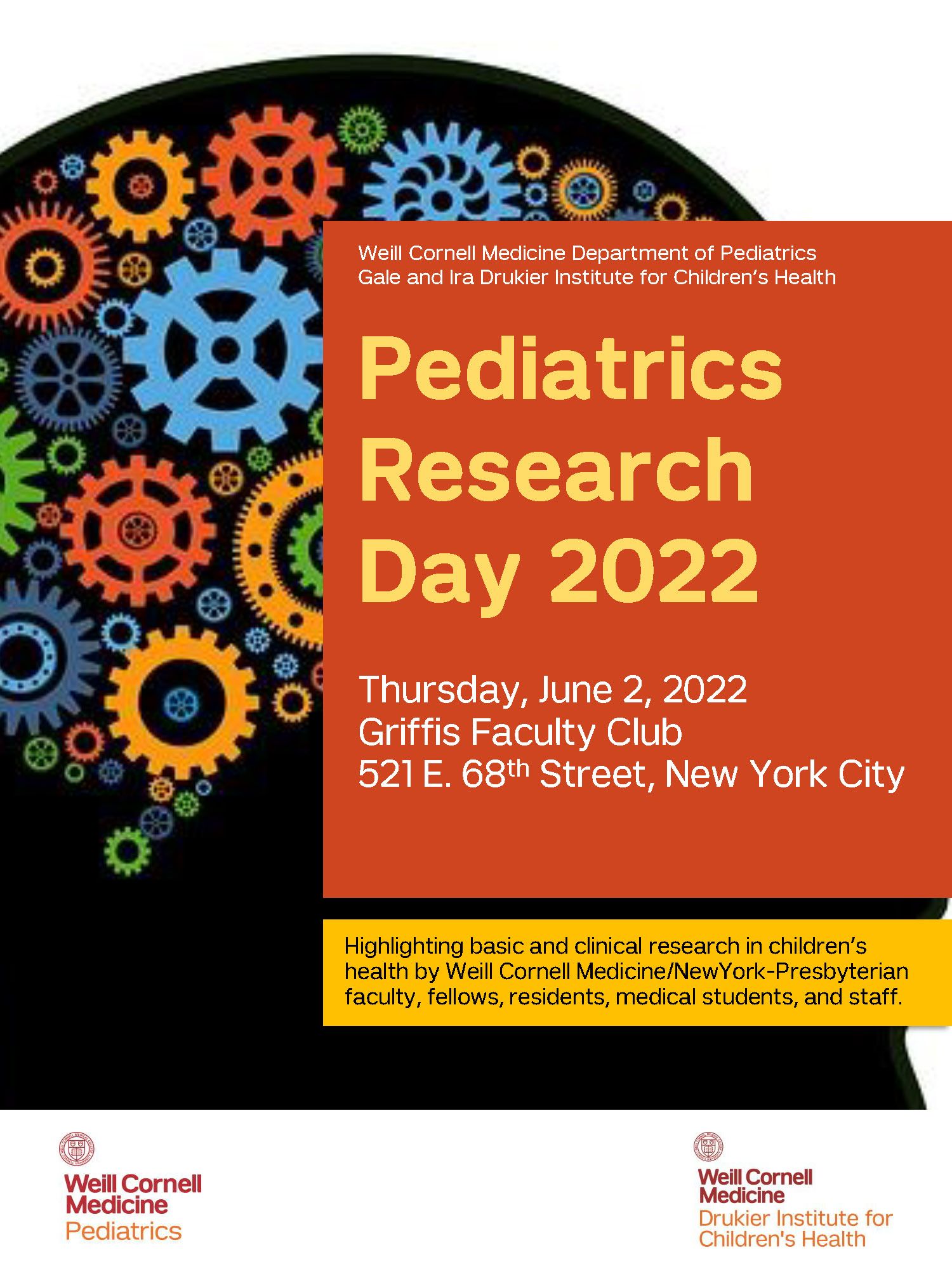 Pediatrics Research Day flyer